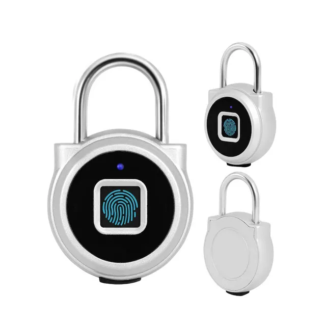 Bluetooth Lock USB Recarregável Keyless Security Lock para Locker Mochila Bike Storage Fingerprint Cadeado