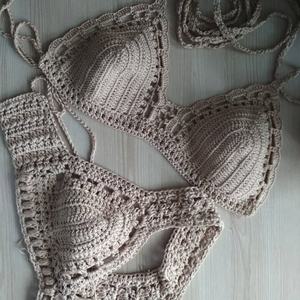 Bikinis sexy tricotés à la main sur mesure OEM pour femme, haut de bikini au crochet, maillot de bain à franges, tenue de plage pour filles et femmes - Product Image 2
