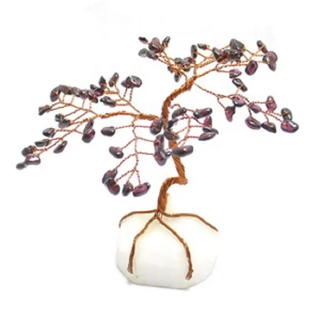 garnet fortune Crystal chip tree Reiki Stone Decor Artificial Tree of life natural stone 7 chakra crystal chip gifts lucky