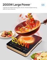 Table de cuisson infrarouge intelligente multifonction haute puissance pour la maison, avec écran tactile