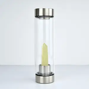 亚马逊畅销天然水晶塔注入水瓶水晶水瓶带水晶点礼品