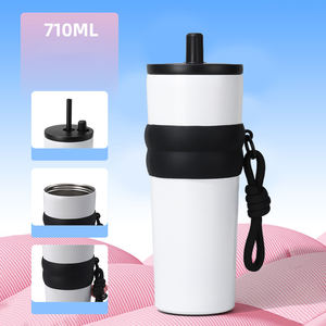 <span class=keywords><strong>Gobelet</strong></span> DD4359 avec manchon isolant thermique, bouteille d'eau isolée sous vide en acier inoxydable 316, <span class=keywords><strong>gobelet</strong></span> de voiture avec paille rétractable - Product Image 2