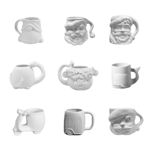 Vente en gros de bisques en céramique 3D multi-styles, peintes à la main, personnalisées, pour enfants, DIY, écologiques, décoration de Noël pour la maison - Product Image 2