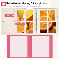 Carpeta para Fototarjetas de 4 Bolsillos A5 con Anillas en D, con 50 Fundas Interiores, Libro Coleccionador de Fototarjetas Coreanas con Capacidad para 200 Tarjetas