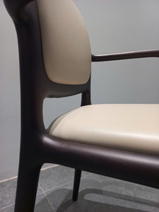 Chaise de salle à manger élégante rembourrée, structure en chêne massif, coussin en velours, mobilier contemporain pour salon, hôtel PISANO - Product Image 2