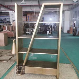 Estantería vintage de metal Industrial para decoración del hogar, estantería antigua de estilo aviador, de aluminio pulido cromado - Product Image 6