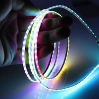 Guirlandes lumineuses RGBIC COB colorées 5mm PCB WS2812B/Ws2811 avec puce Bridgelux IC, télécommande, certifiées Energy Star, pour usage intérieur