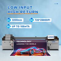 Imprimante UV hybride LANQI RM3200MAX 3200 mm pour affichage commercial, exposition, fabrication de bannières, impression d'affiches, boîte lumineuse