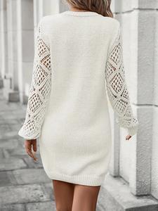 Cardigan Maglione Lavorato a Maglia in Finto Cashmere a Tinta Unita Cappotto Lungo <span class=keywords><strong>Invernale</strong></span> <span class=keywords><strong>Casual</strong></span> a Maniche Lunghe con Spalle Scivolate <span class=keywords><strong>Abbigliamento</strong></span> da <span class=keywords><strong>Donna</strong></span> - Product Image 3