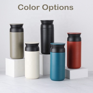 350ml 500ml Custom Double Wall Insulated Stainless Steel <b>Coffee</b> Thermal Water Bottle Cups With Handle Lid - Product Image 3