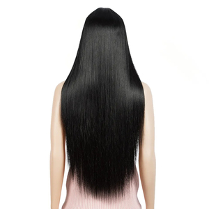 Perruques synthétiques à dentelle frontale de qualité supérieure, résistantes à la chaleur, longues et droites, 30 pouces, ombrées blondes, vente en gros - Product Image 4