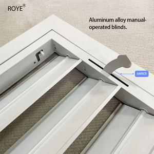 Volet de climatisation moderne réglable en alliage d'aluminium, étanche à la pluie, avec interrupteur à commande manuelle, pour grille <span class=keywords><strong>externe</strong></span> de <span class=keywords><strong>climatiseur</strong></span> - Product Image 4