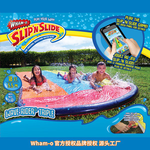 Wham-O Slip'N <b>Slide</b> Wave Rider Triple 18 Ft <b>Inflatable</b> <b>Water</b> <b>Slide</b> Outdoor Kids Play Set - Product Image 3