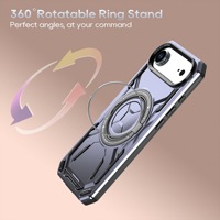 Coque de téléphone antichoc robuste avec béquille magnétique intégrée pour iPhone 17 Air Plus Pro Max – Housse de protection blindée