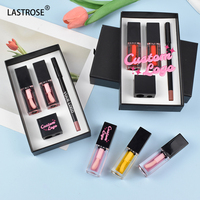 Kit repulpeur de lèvres végétalien 4-en-1 changeant de couleur, imperméable, avec huile à lèvres, crayon à lèvres, taille-crayon et gloss liquide hydratant aromatisé aux fruits