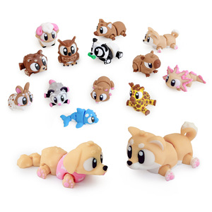 2026 Gzyuyou Figurines d'animaux imprimées en 3D, mignonnes girafes, hiboux, lapins, décorations de bureau et cadeaux d'anniversaire - Product Image 1