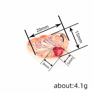 Anello a Forma di Fenicottero per Donne, Gioiello Creativo a Tema Animale - Product Image 5