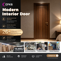 Porte intérieure plate en MDF pour villa, finition bois plaqué sur mesure, couleur au choix, qualité supérieure pour usage résidentiel