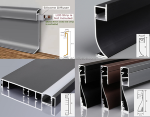 OEM H80mm Ligne de plinthes LED montées en surface Profilés en aluminium Plinthe Décoration murale d'angle Barre lumineuse - Product Image 4
