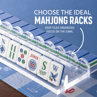 DSP Vietnam Factory - Juego de Mahjong Americano Moderno de Acrílico Multicolor con Soportes Magnéticos y Empujadores para Entretenimiento Familiar de 4 Jugadores