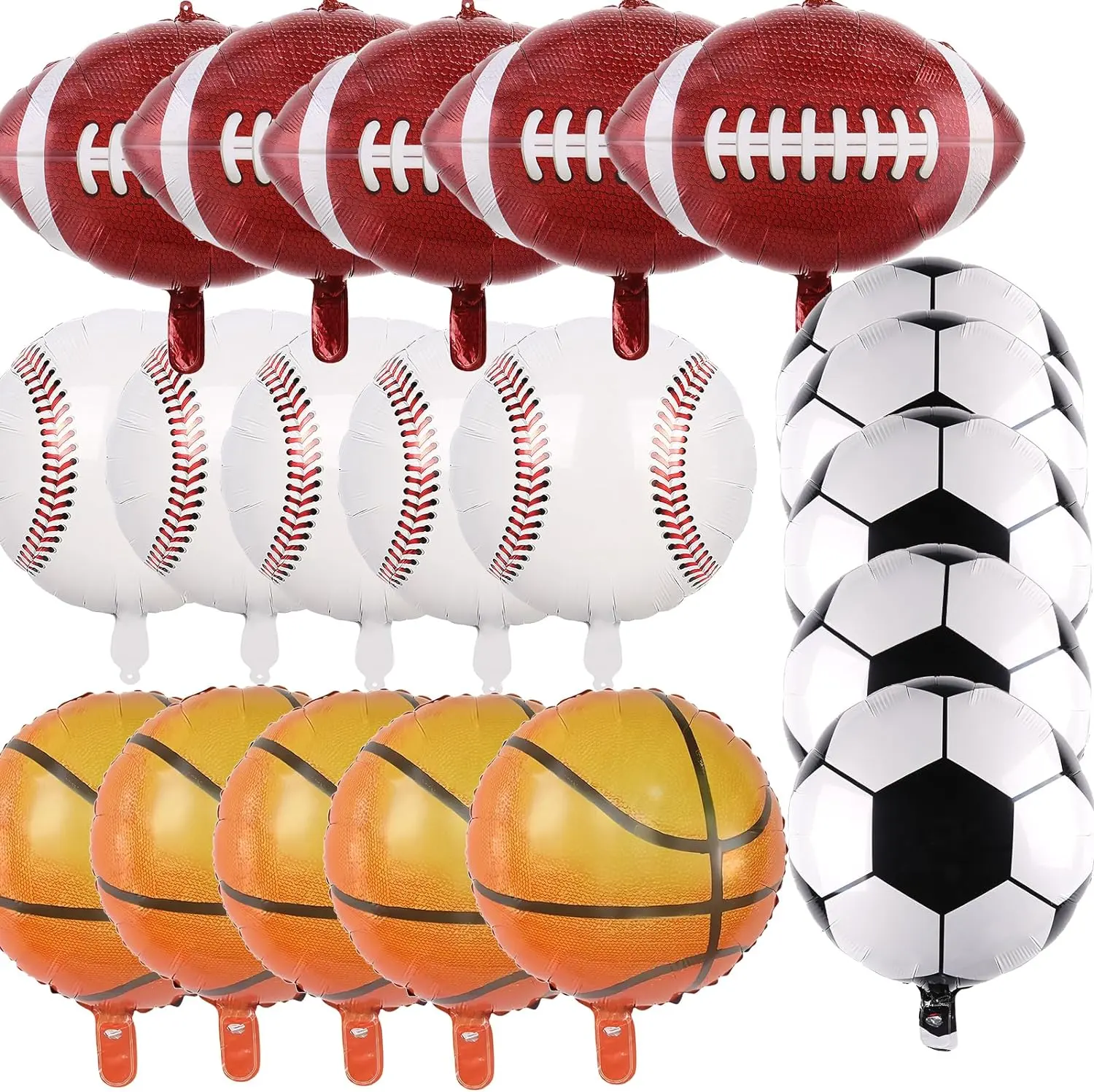 20-teiliges Sport-Design-Ballonset Basketballballschuhe Baseballschuhe für Babydekoration Jungenpartydesign
