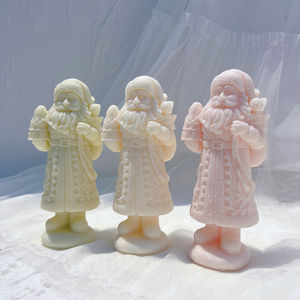 Noël Gingerbread Santa Bougie Moule Père Noël Résine Silicone Moule Kriss <span class=keywords><strong>Kringle</strong></span> Plâtre Gypse Silicone Moule - Product Image 5