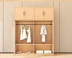 Meubles d'hôtel en bois durables et écologiques modernes Ensemble complet Personnalisation complète de la maison Armoires Lits flottants Lumières LED Chambre à coucher - Product Image 3