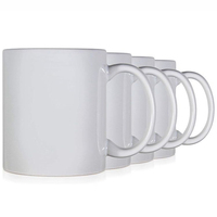 Sixfar, vente en gros de tasses à sublimation de haute qualité avec logo personnalisé, 11 oz, blanches, vierges, pour thé et café, en céramique, logo personnalisé