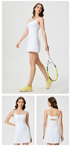 Новое поступление, индивидуальная Удобная быстросохнущая одежда для йоги и тенниса, платье для гольфа, женская спортивная теннисная юбка с подкладкой - Product Image 3