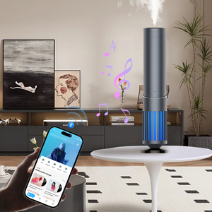 Khách sạn Kim loại 150ml Máy tính để bàn hương liệu khuếch tán không khí lạnh công nghệ + Máy nghe nhạc hẹn giờ cài đặt pin miễn phí - Product Image 1