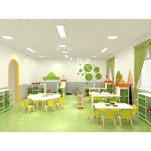 COWBOY幼稚園教室デザイン保育園テーブルと椅子チャイルドケアセンター家具セット