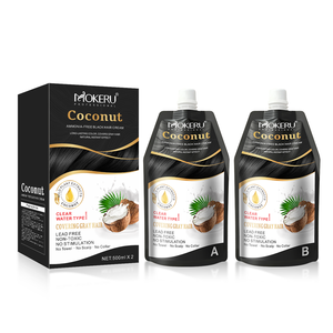 Crema Colorante per Capelli Nera al Cocco MOKERU all'Ingrosso, Senza Ammoniaca, Tipo Liquido Trasparente, Non Macchia la Pelle, Colorazione Naturale per Capelli Neri - Product Image 1