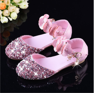 176-A1 New Arrival Girls Fashion <strong>Glitter</strong> Children Girls Fancy Birthday Party <strong>Flat</strong> Child Dress <strong>Shoes</strong> - Product Image 1