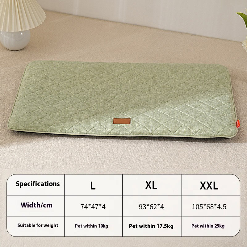 Linen mat light green
