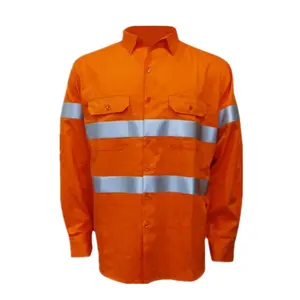 Herren Arbeits sicherheit Uniform HiVis Shirts Hochwertige Arbeits jacke Road Industry Safety Workwear