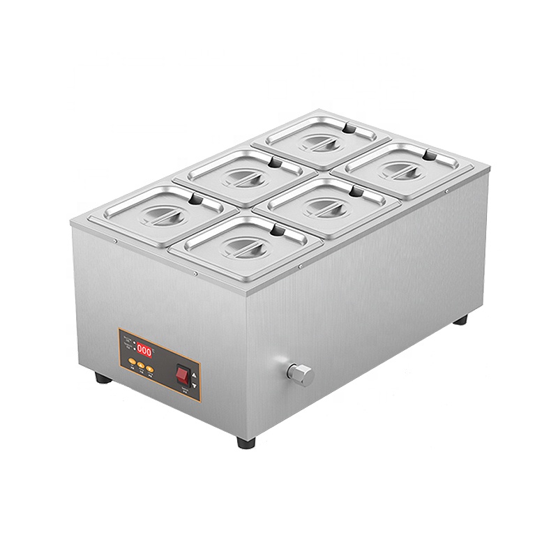 Популярная коммерческая электрическая цифровая машина для плавки шоколада на 6 кастрюль объемом 10 л