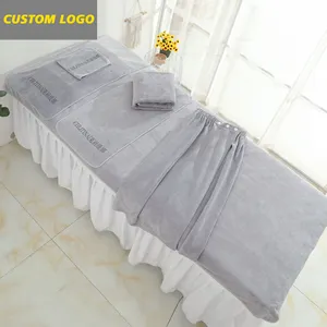 Serviettes de bain de haute qualité Serviette de bain de luxe en microfibre Drap de bain pour lit de massage Grande serviette de plage turque avec logo pour la beauté