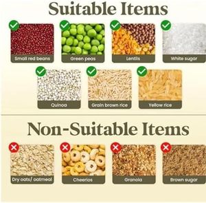 ที่ใส่ข้าวแบบหมุนได้6-Gid ทันสมัยตู้เก็บอาหารสัตว์เลี้ยงเป็นมิตรกับสิ่งแวดล้อมที่เก็บซีเรียลสำหรับบ้านห้องครัวการเก็บรักษา - Product Image 2