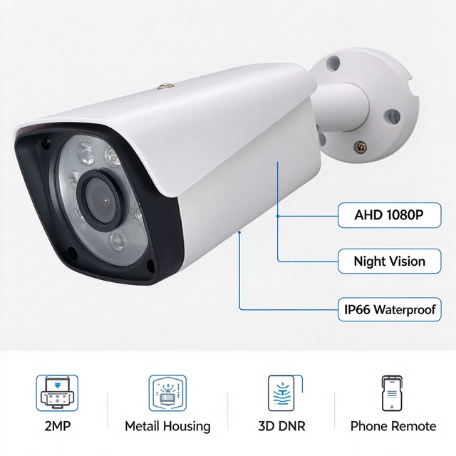 Waterproof WiFi Security Camera, Outdoor Home Surveillance CCTV Camera for Security Monitoring