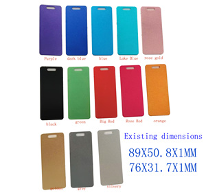 Étiquettes à bagages personnalisées en aluminium anodisé pour le voyage, avec estampage et impression en relief, en stock - Product Image 4