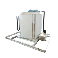 Machine industrielle de fabrication de glace en flocons avec moteur et compresseur de marque réputée, système de refroidissement par air pour la conservation du poisson