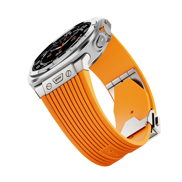 Classic Design High Tensile Silicone Watch Strap for Samsung Galaxy Watch Ultra 47mm Sport Watch Band With Folding Buckle