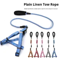 Laisse pour chien réglable et rétractable en nylon pour chiens de grande, moyenne et petite taille, corde de marche anti-explosion