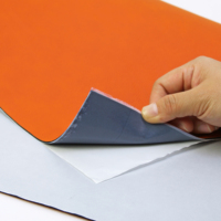 Venta caliente 12 "x 24" Premium Laser Leatherette en blanco CH rojo/Negro Laserable Leatherette hojas para grabado láser con adhesivo