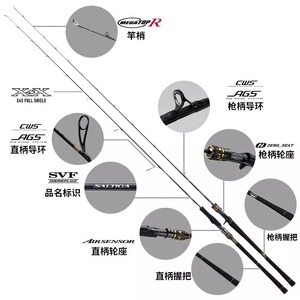 Caña de Pescar Daiwa Saltiga LJ EX Ligera para Jigging, Acción Media Rápida, Pesca en Mar y Embarcaciones, Color Negro 25 SALTIGA LJ EX - Product Image 1