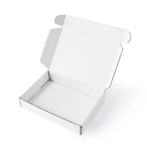 Caja de avión corrugada con logotipo personalizado al por mayor, cartón plegable, envío exprés de papel para zapatos y ropa
