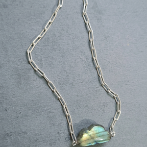 Bracelets tendance faits main en argent sterling fin, personnalisables, avec labradorite naturelle en forme de nuage et sertissage clos, commande en gros - Product Image 2