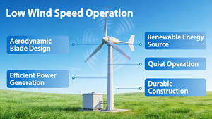 Éolienne 3KW-8KW à faible vitesse de coupure pour système de production d'énergie hybride solaire et éolienne domestique - Product Image 2