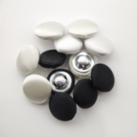 Boutons en métal enveloppés de tissu de luxe en gros pour manteaux en tweed, robes, vêtements en tricot, vêtements pour enfants et tenues de mariée formelles