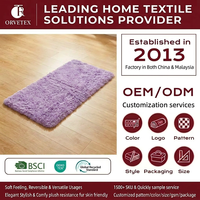 Tapis de salon moderne et minimaliste en fausse fourrure de lapin, violet, lavable et facile à nettoyer, grande taille, vente en gros